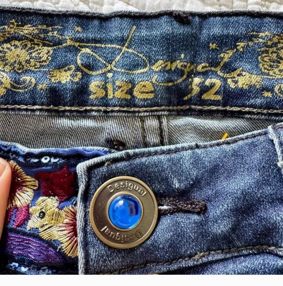 Desigual Boho Hippie Joggers Style Jeans Size 32 - Picture 3 of 10